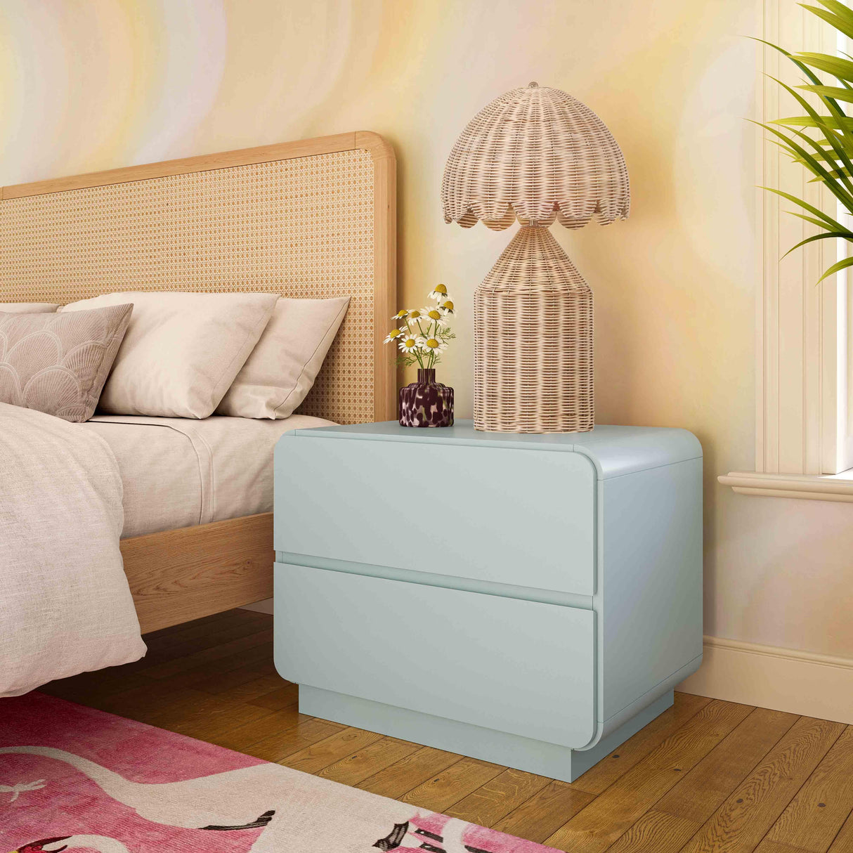 TOV Sagura Blue Nightstand