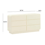 TOV Sagura Cream 6-Drawer Dresser