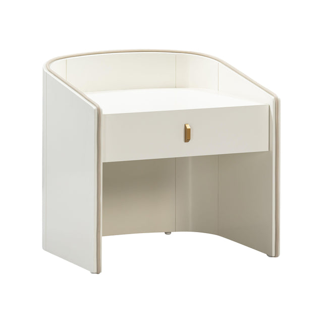 TOV Collins Cream Lacquer Nightstand