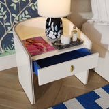 TOV Collins Cream Lacquer Nightstand