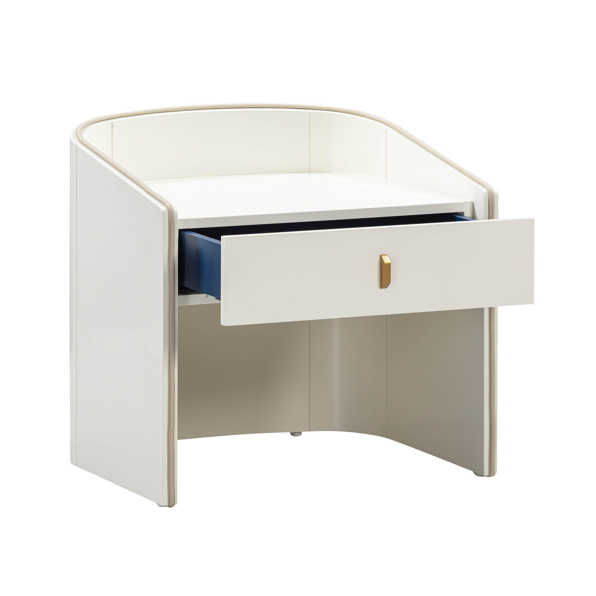 TOV Collins Cream Lacquer Nightstand