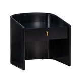 TOV Collins Black Lacquer Nightstand