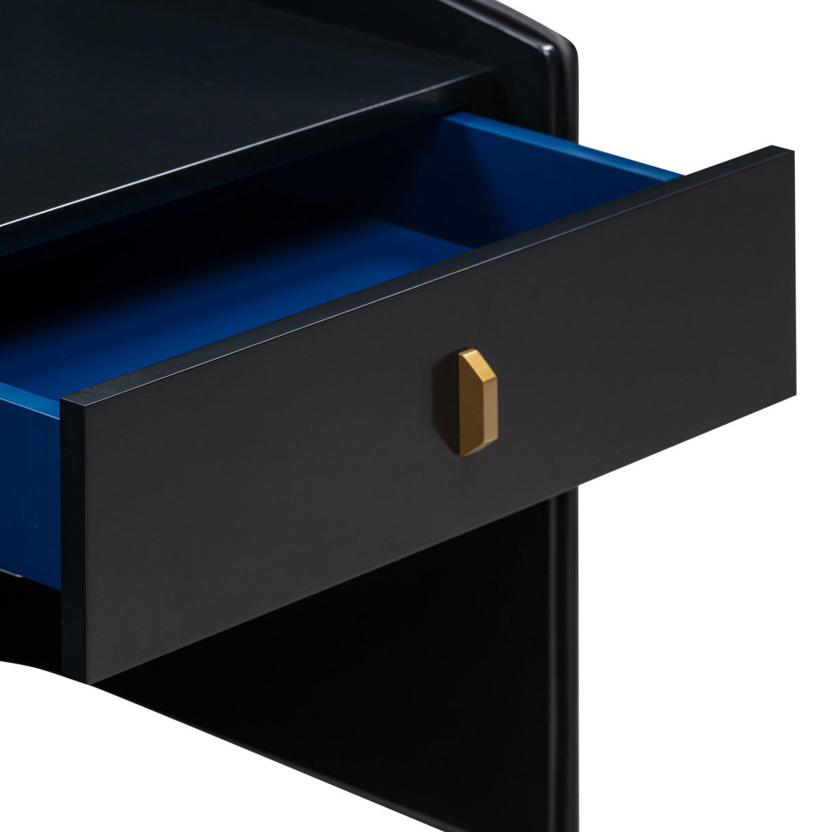 TOV Collins Black Lacquer Nightstand