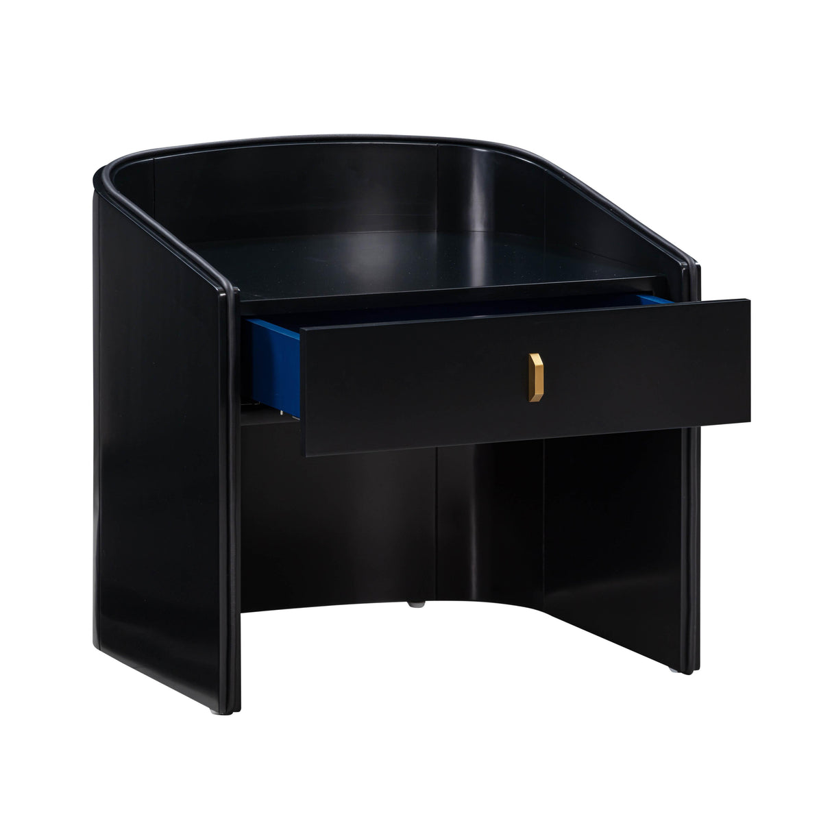 TOV Collins Black Lacquer Nightstand