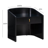 TOV Collins Black Lacquer Nightstand