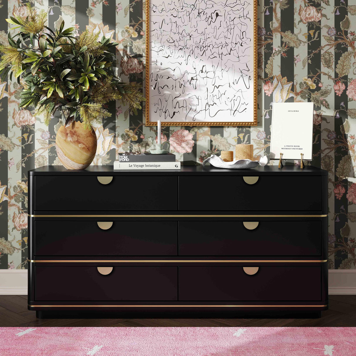 TOV Julieta Black 6 Drawer Dresser