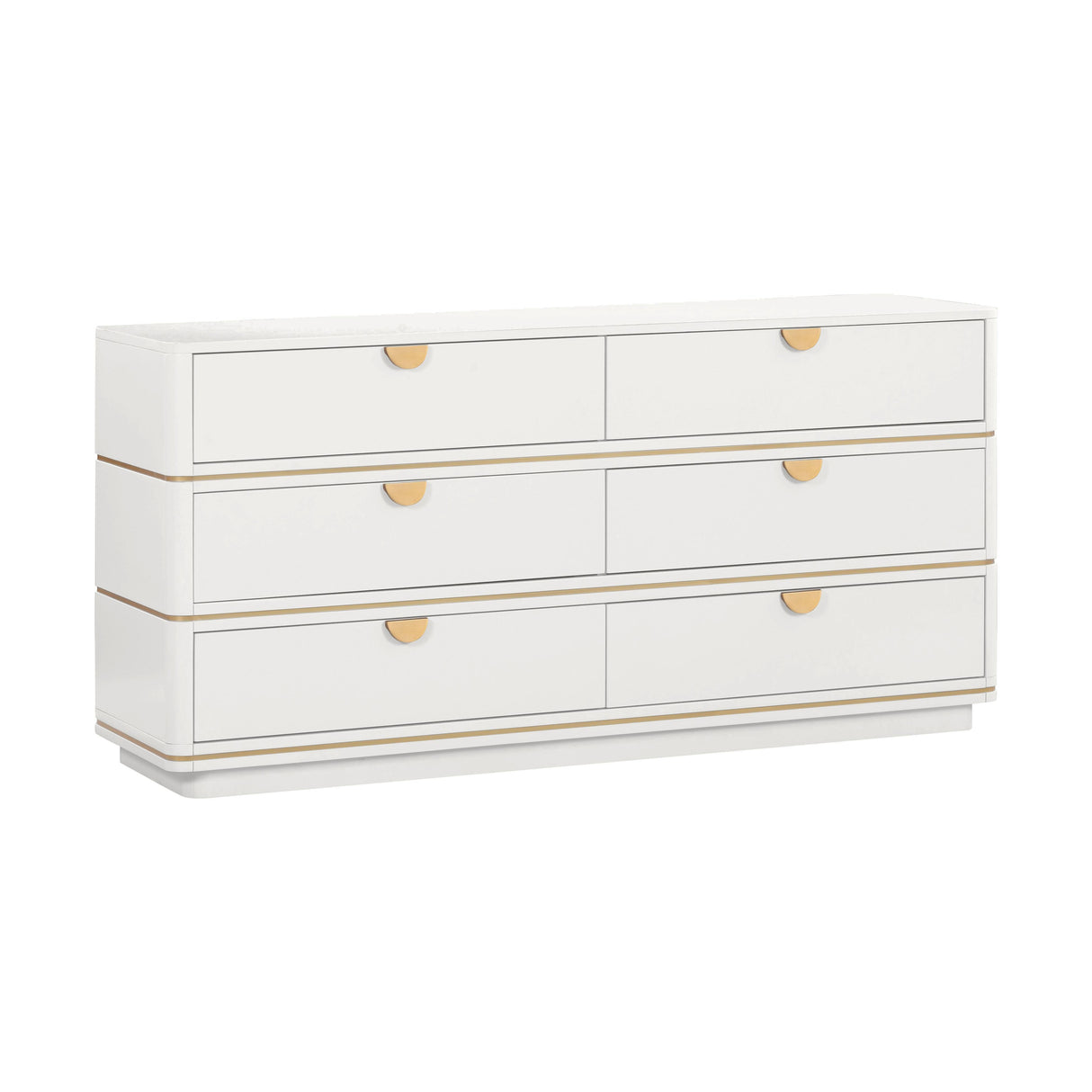 TOV Julieta Cream 6 Drawer Dresser