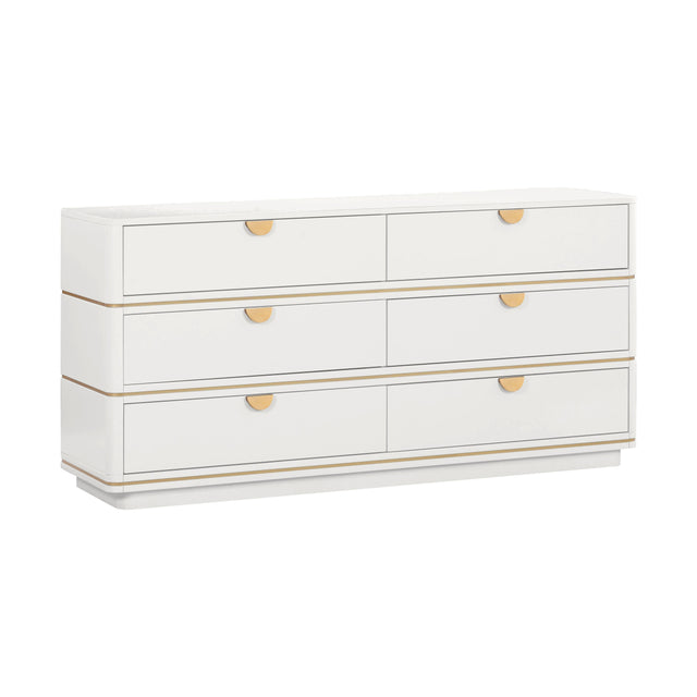 TOV Julieta Cream 6 Drawer Dresser