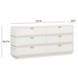 TOV Julieta Cream 6 Drawer Dresser