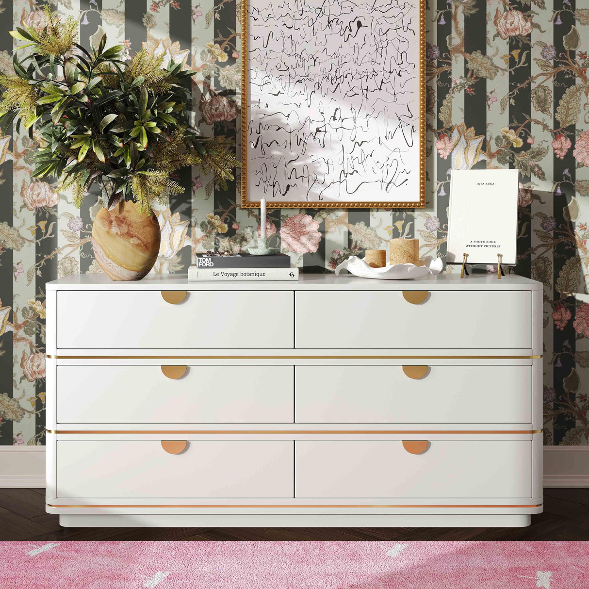 TOV Julieta Cream 6 Drawer Dresser