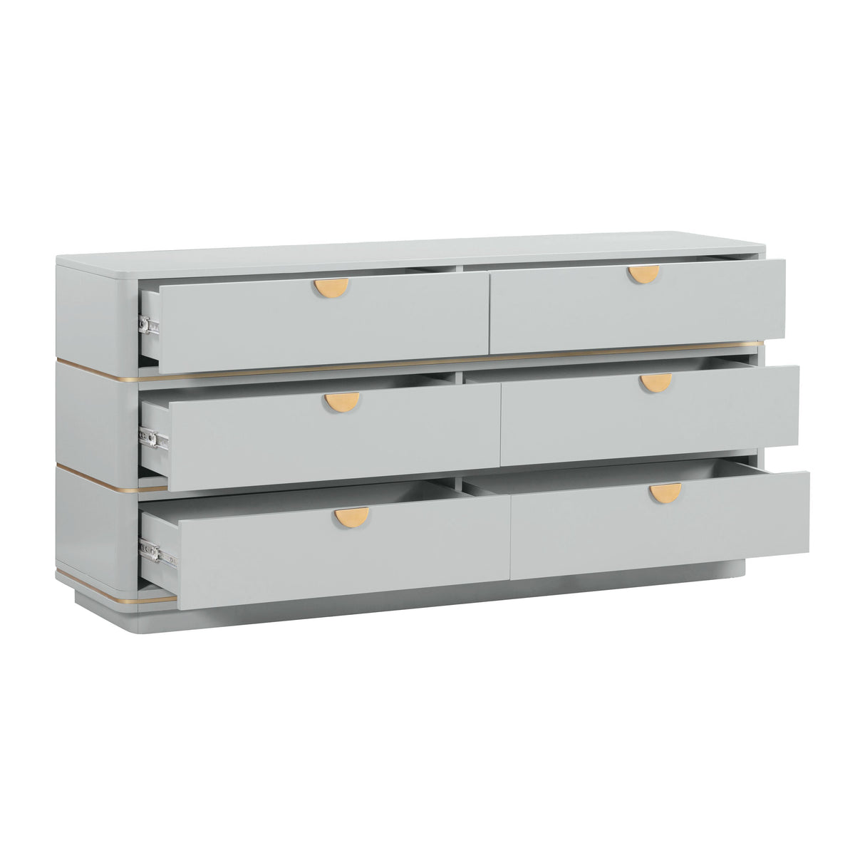 TOV Julieta Grey 6 Drawer Dresser