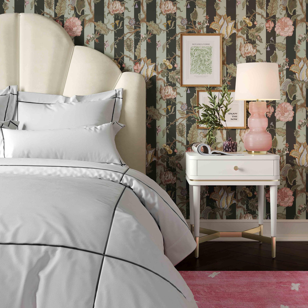 TOV Julieta Cream Nightstand