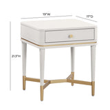 TOV Julieta Cream Nightstand