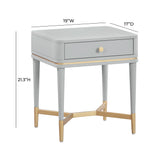 TOV Julieta Grey Nightstand