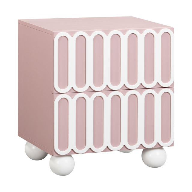 TOV Tori Motif Mauve Nightstand