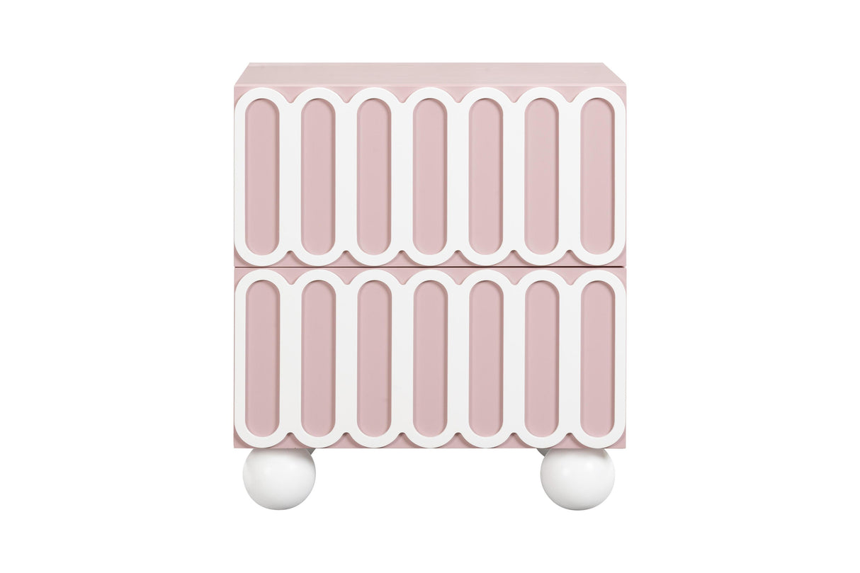 TOV Tori Motif Mauve Nightstand