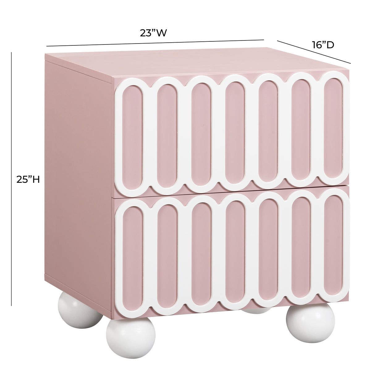 TOV Tori Motif Mauve Nightstand