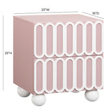 TOV Tori Motif Mauve Nightstand