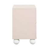 TOV Tori Motif Taupe Nightstand