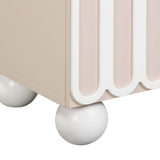 TOV Tori Motif Taupe Nightstand