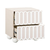 TOV Tori Motif Taupe Nightstand