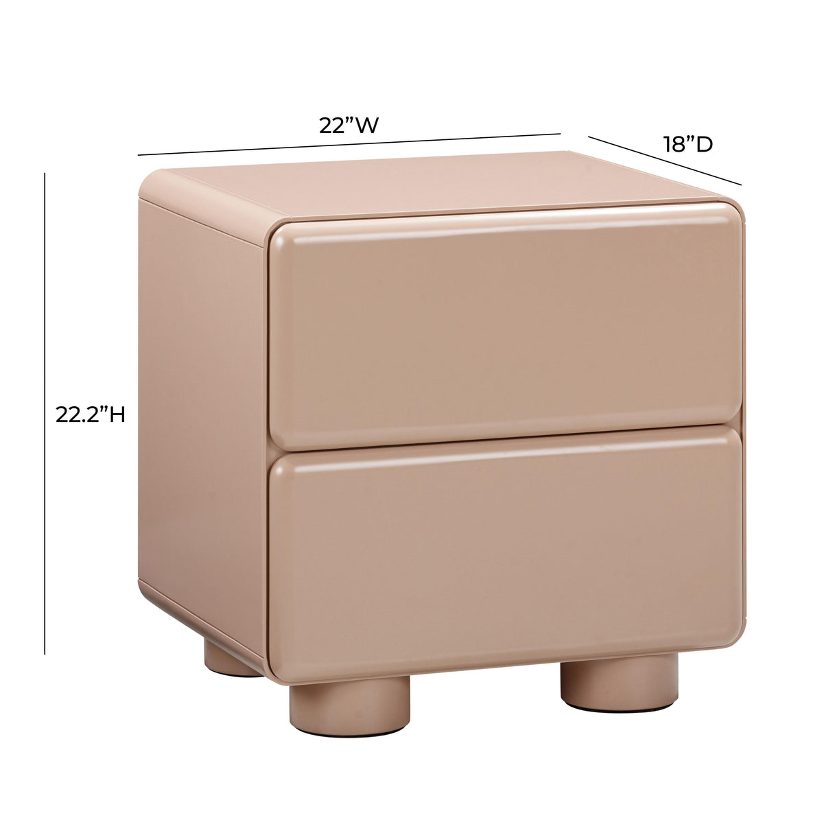 TOV Tammy Taupe Nightstand