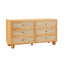 TOV Grappa Natural Wood & Rattan Wavy Dresser