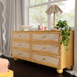 TOV Grappa Natural Wood & Rattan Wavy Dresser