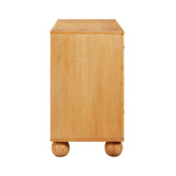 TOV Grappa Natural Wood & Rattan Wavy Dresser