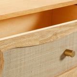 TOV Grappa Natural Wood & Rattan Wavy Dresser