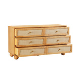 TOV Grappa Natural Wood & Rattan Wavy Dresser