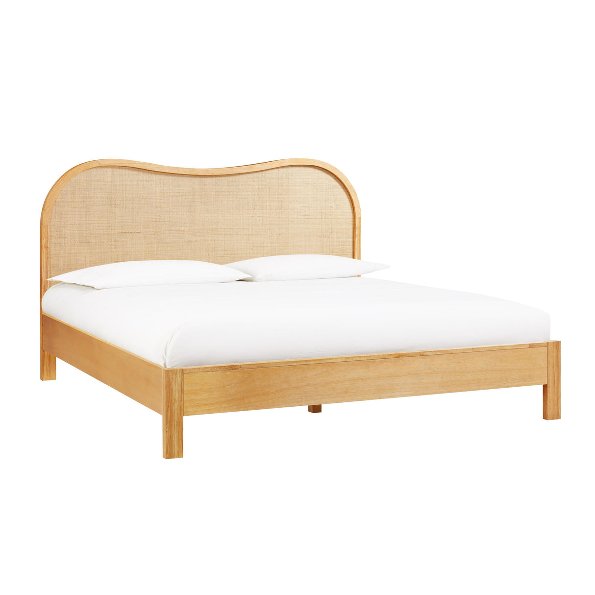 TOV Grappa Natural Wood & Rattan King Bed