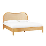TOV Grappa Natural Wood & Rattan King Bed