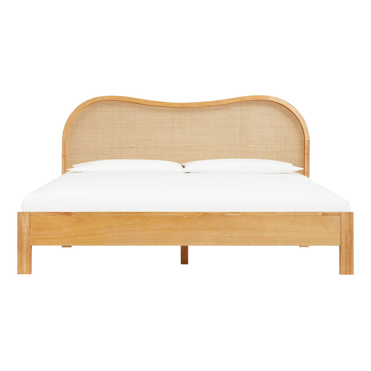 TOV Grappa Natural Wood & Rattan King Bed
