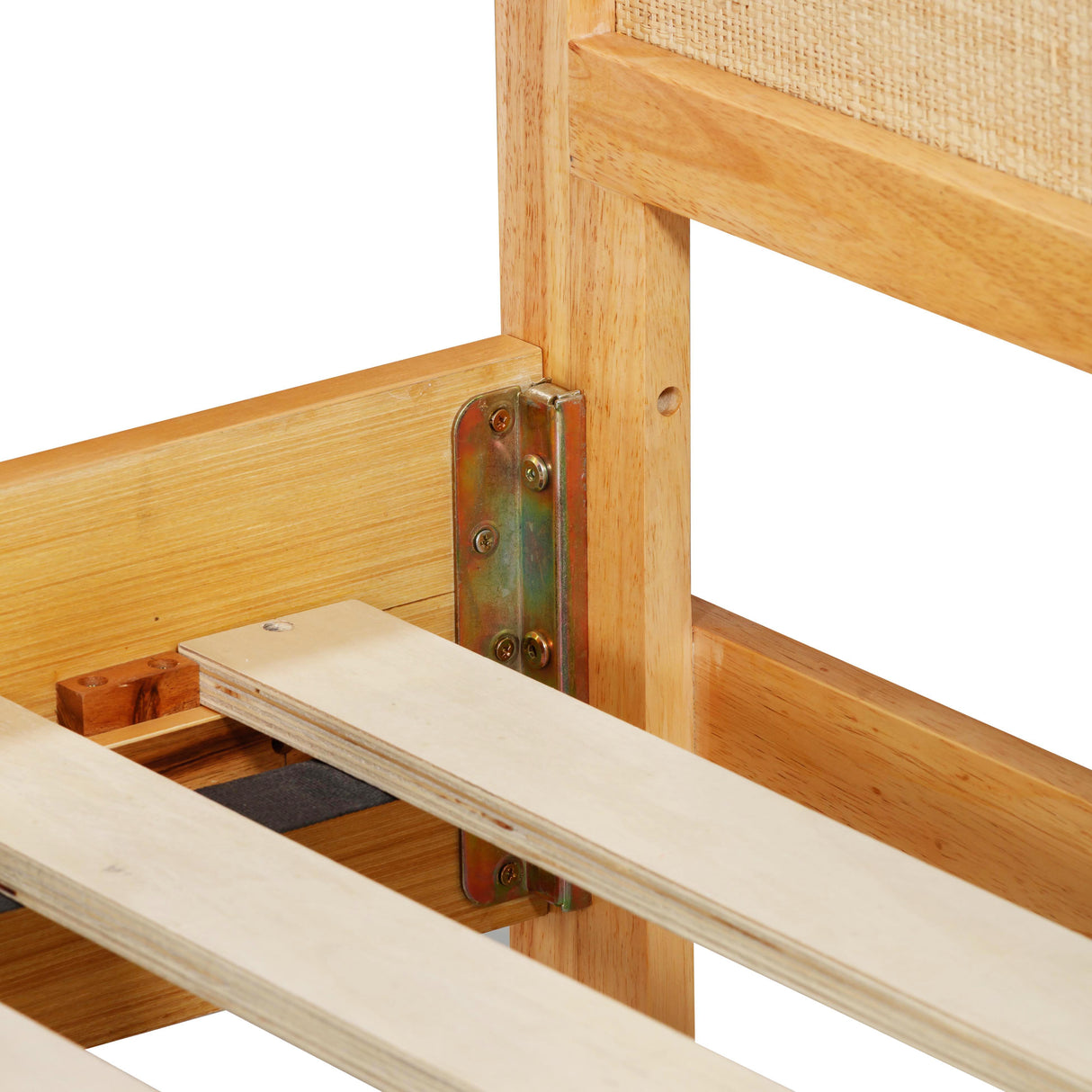 TOV Grappa Natural Wood & Rattan King Bed