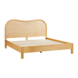 TOV Grappa Natural Wood & Rattan King Bed