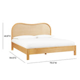 TOV Grappa Natural Wood & Rattan King Bed