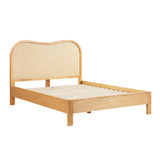 TOV Grappa Natural Wood & Rattan Queen Bed