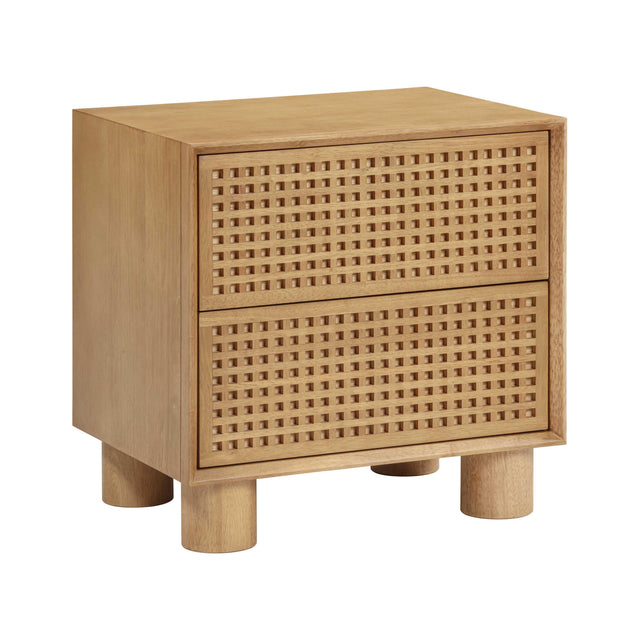 TOV Miles Natural Rubberwood Nightstand