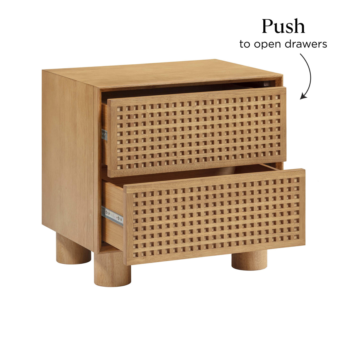 TOV Miles Natural Rubberwood Nightstand