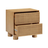 TOV Miles Natural Rubberwood Nightstand