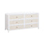 TOV Patty White Rattan 6 Drawer Dresser
