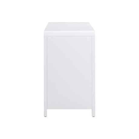 TOV Patty White Rattan 6 Drawer Dresser