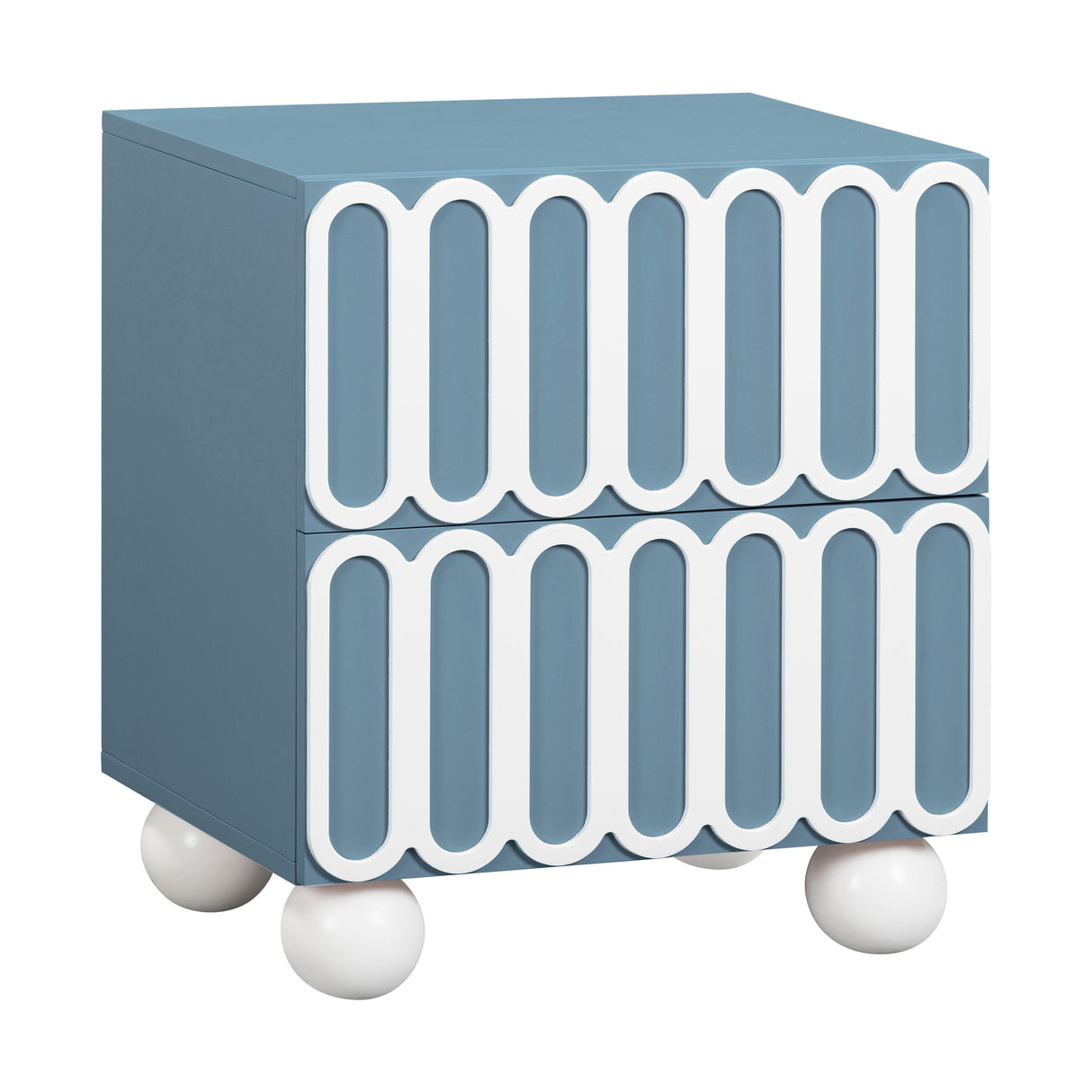 TOV Tori Motif Blue Nightstand