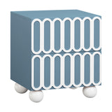 TOV Tori Motif Blue Nightstand
