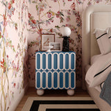 TOV Tori Motif Blue Nightstand