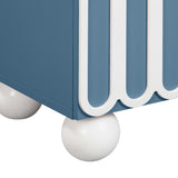 TOV Tori Motif Blue Nightstand