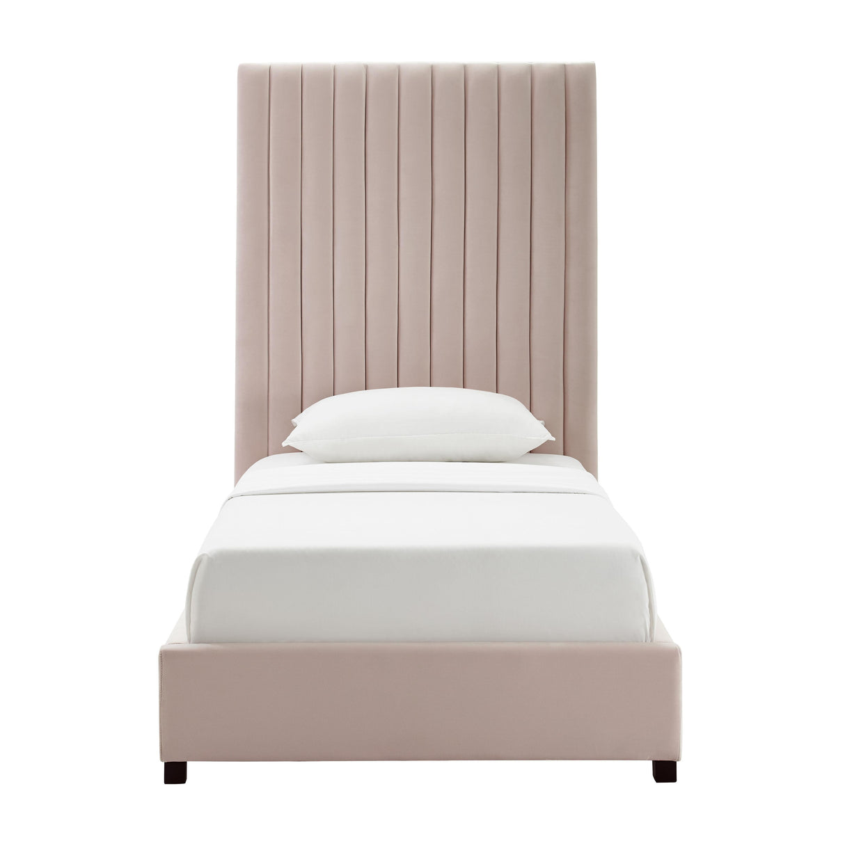 TOV Arabelle Blush Velvet Bed in Twin