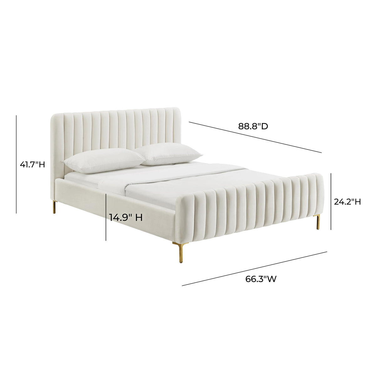 TOV Angela Cream Bed in Queen