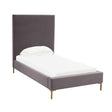 TOV Delilah Grey Velvet Bed in Twin